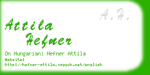 attila hefner business card